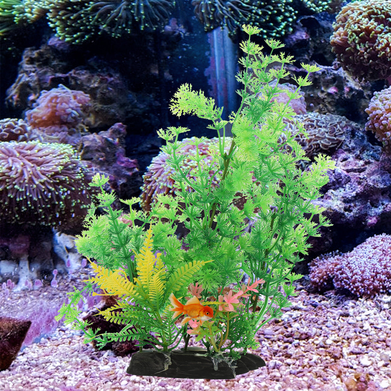 Non Planted Aquarium Fish - 2Pcs Premium Artificial Aquatic Plants for