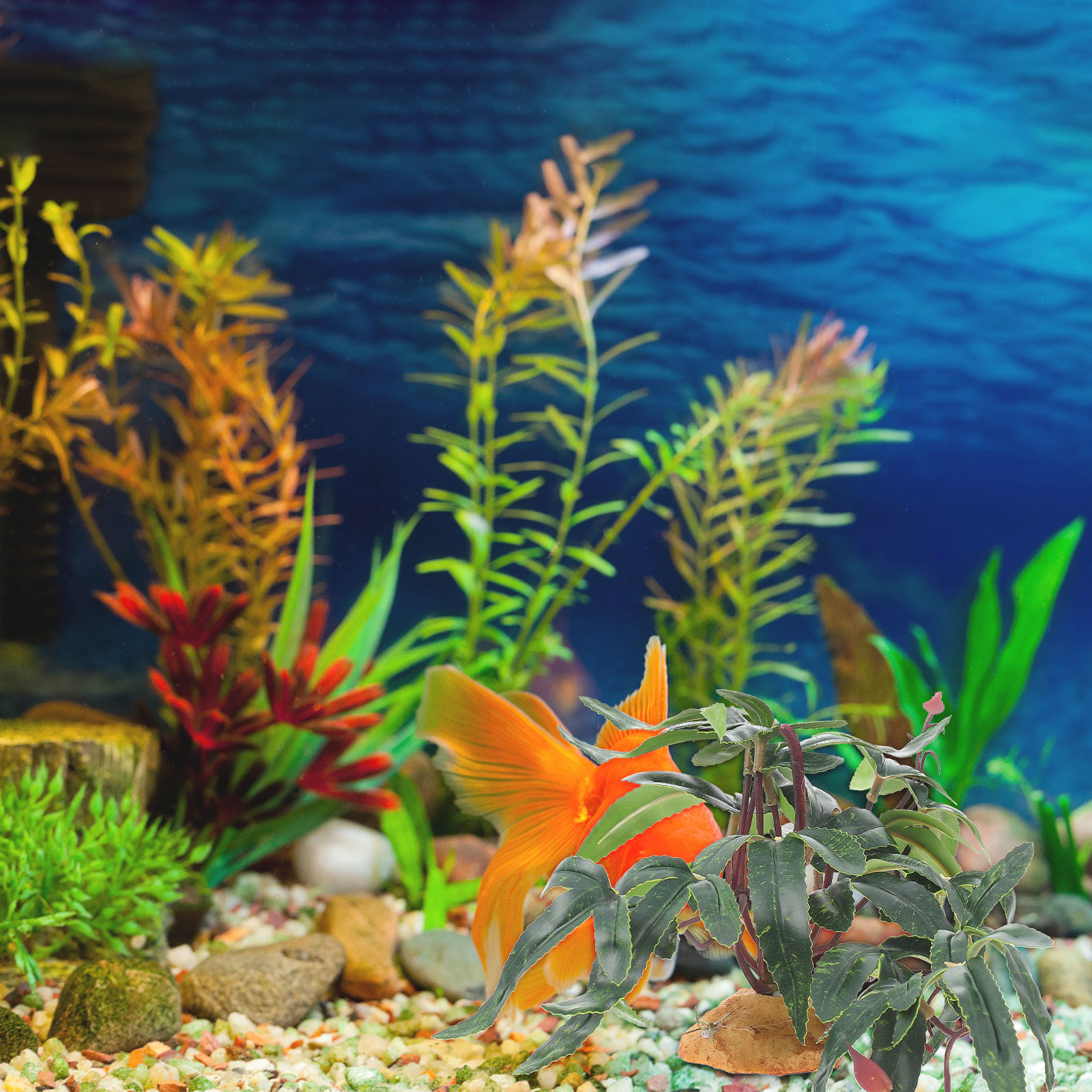 Non Planted Aquarium Fish - Premium Resin Plastic Simulated Plants for