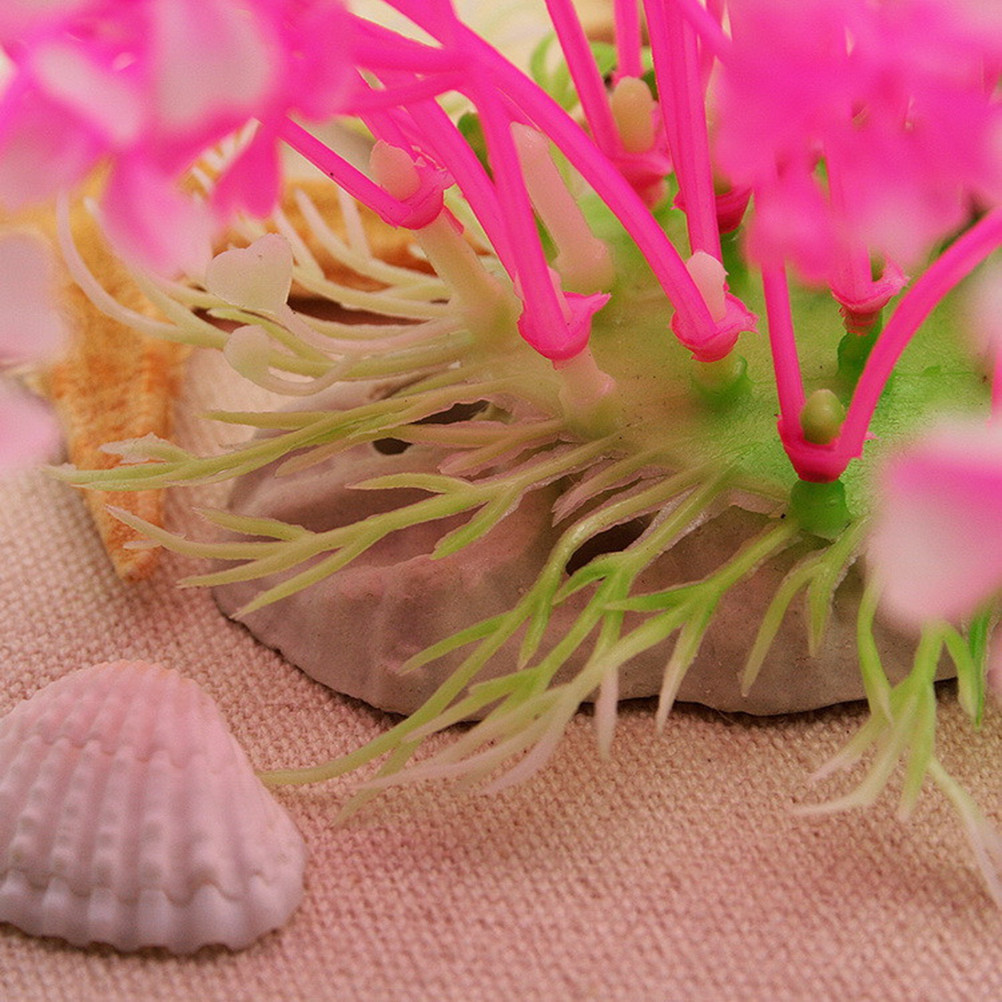 Non Planted Aquarium Fish - Pink Artificial Aquarium Plants for Fish