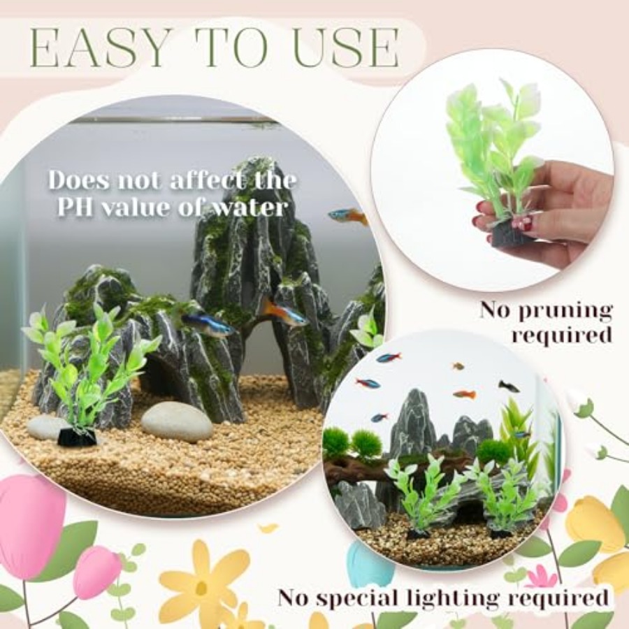 2 Pcs 4 Inch Small Aquarium Pl - Planted Aquarium Betta incelemesi ve fiyatı