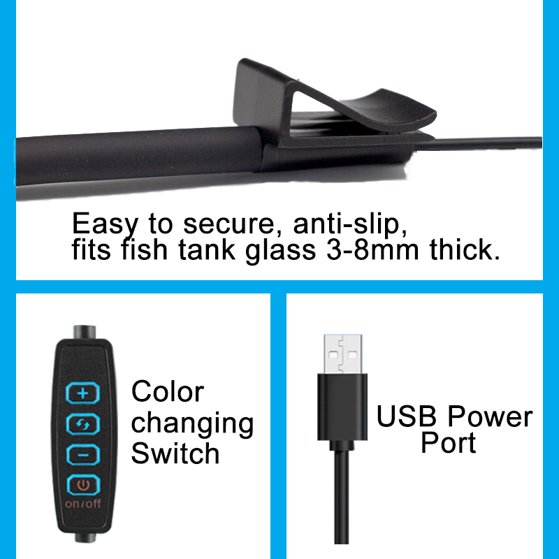 USB Aquarium LED Lamp Fish Tan - Led Planted Tank Light incelemesi ve fiyatı