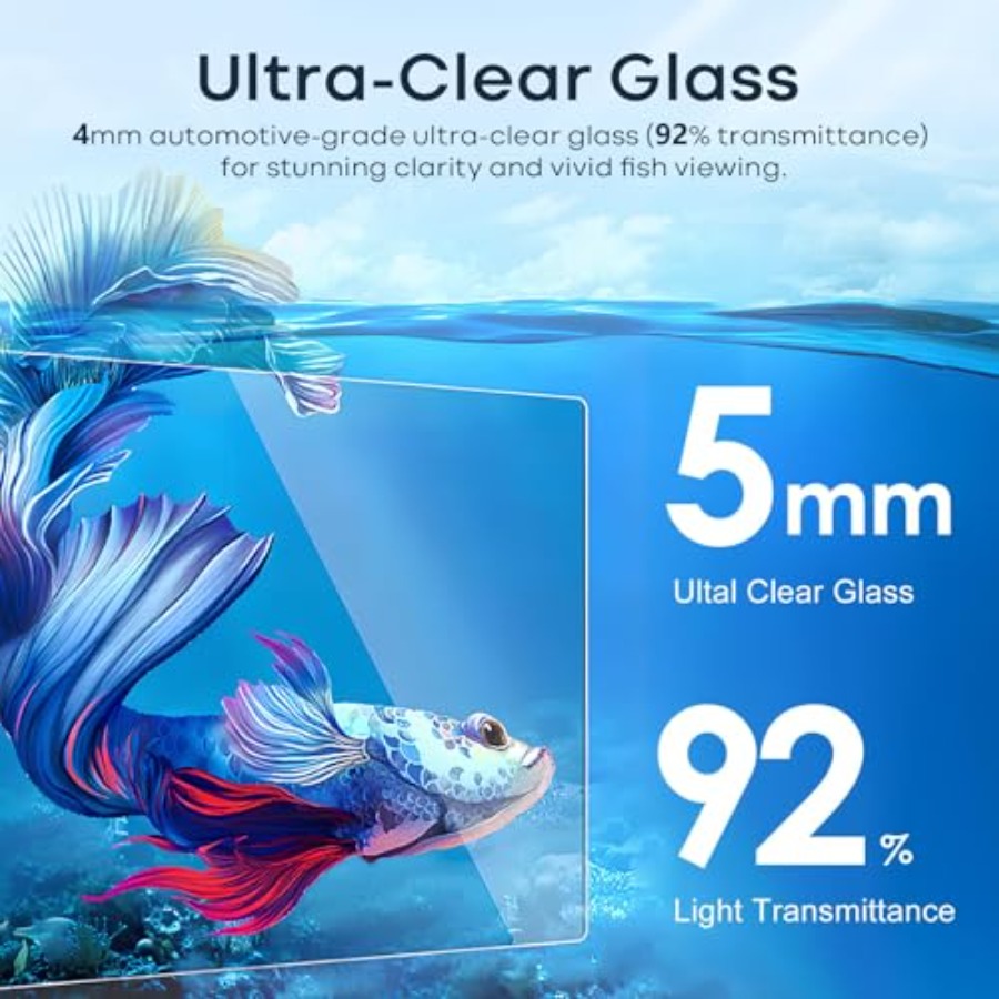 Glass Fish Tank Open-Back Lid  - Planted Aquarium Betta incelemesi ve fiyatı