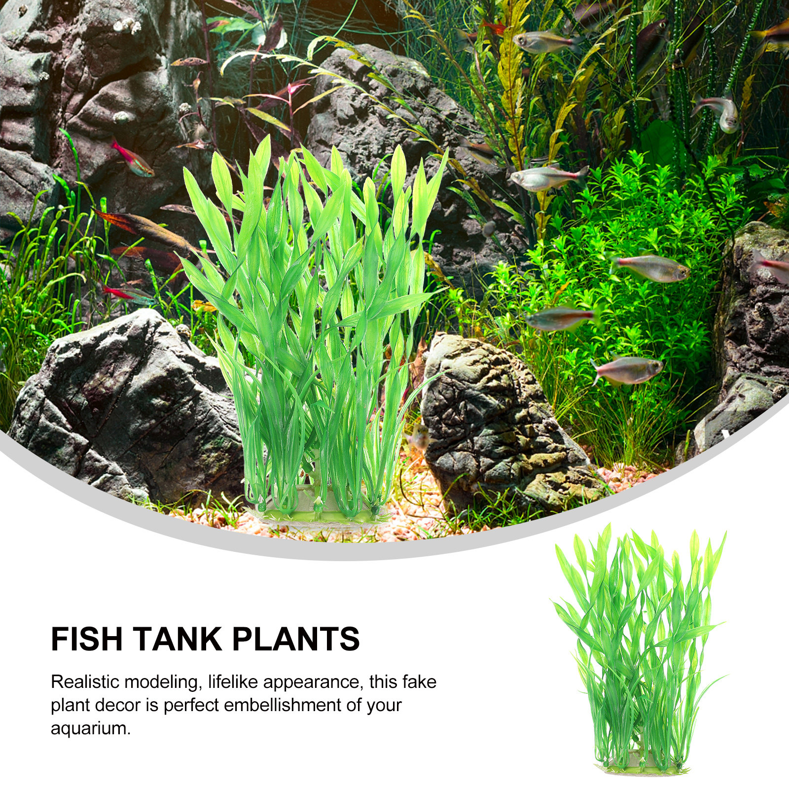 2Pcs Realistic Artificial Aqua - Non Planted Aquarium Fish incelemesi ve fiyatı