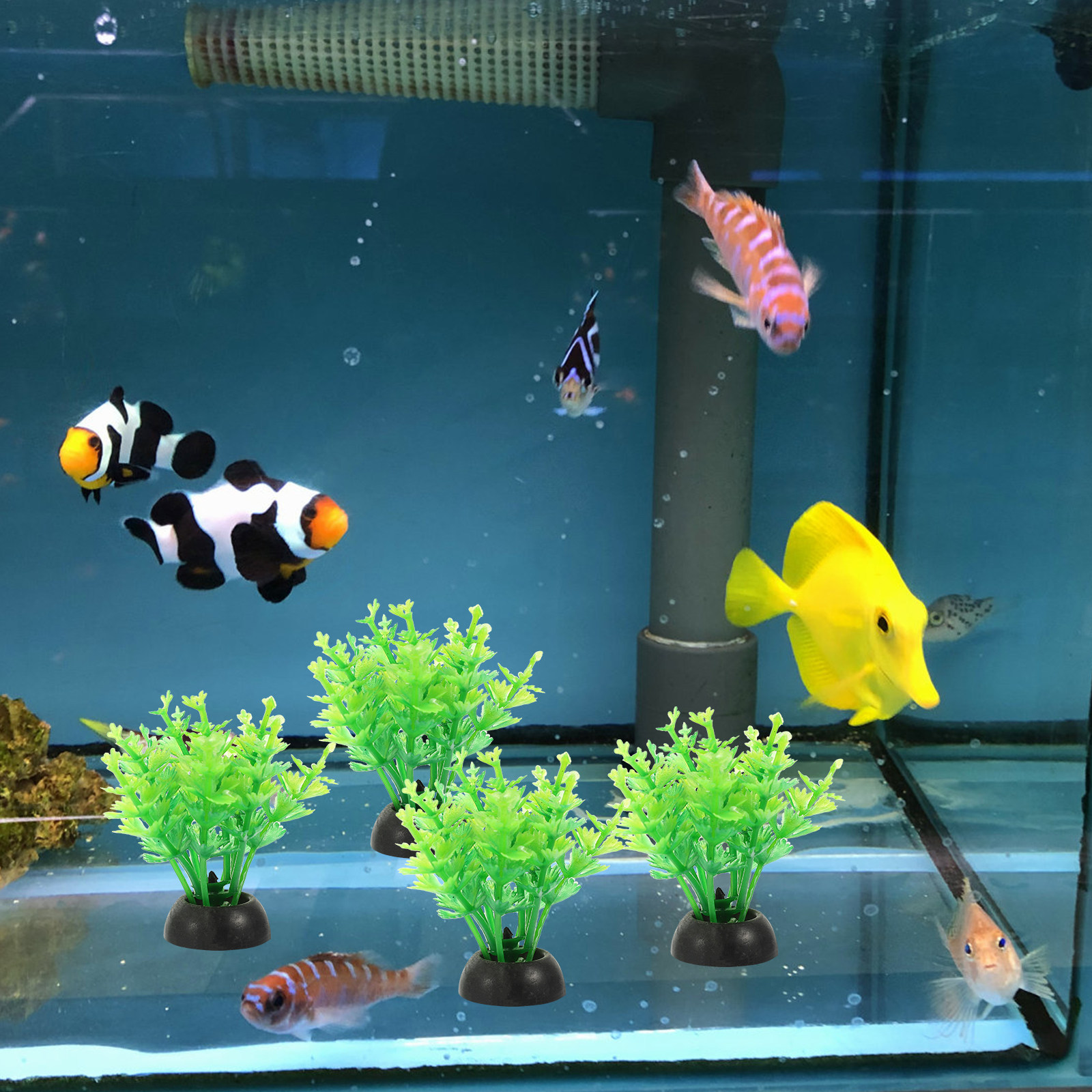 20Pcs Realistic Lifelike Plast - Non Planted Aquarium Fish incelemesi ve fiyatı