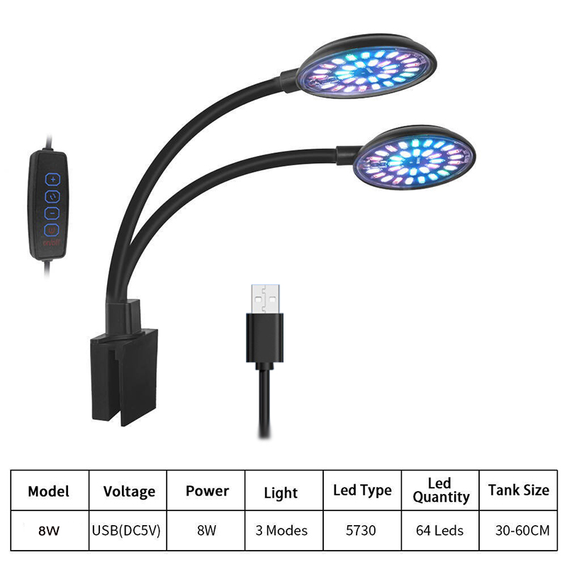 USB Aquarium LED Light Fish Ta - Led Planted Tank Light incelemesi ve fiyatı