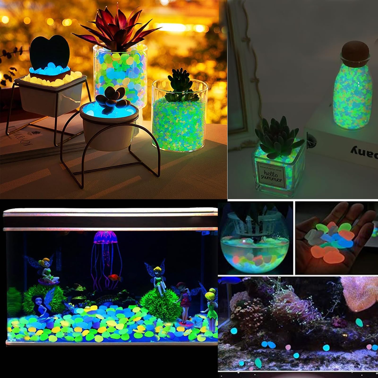 100pcs Glow In The Dark Pebble - Planted Aquarium Hours incelemesi ve fiyatı