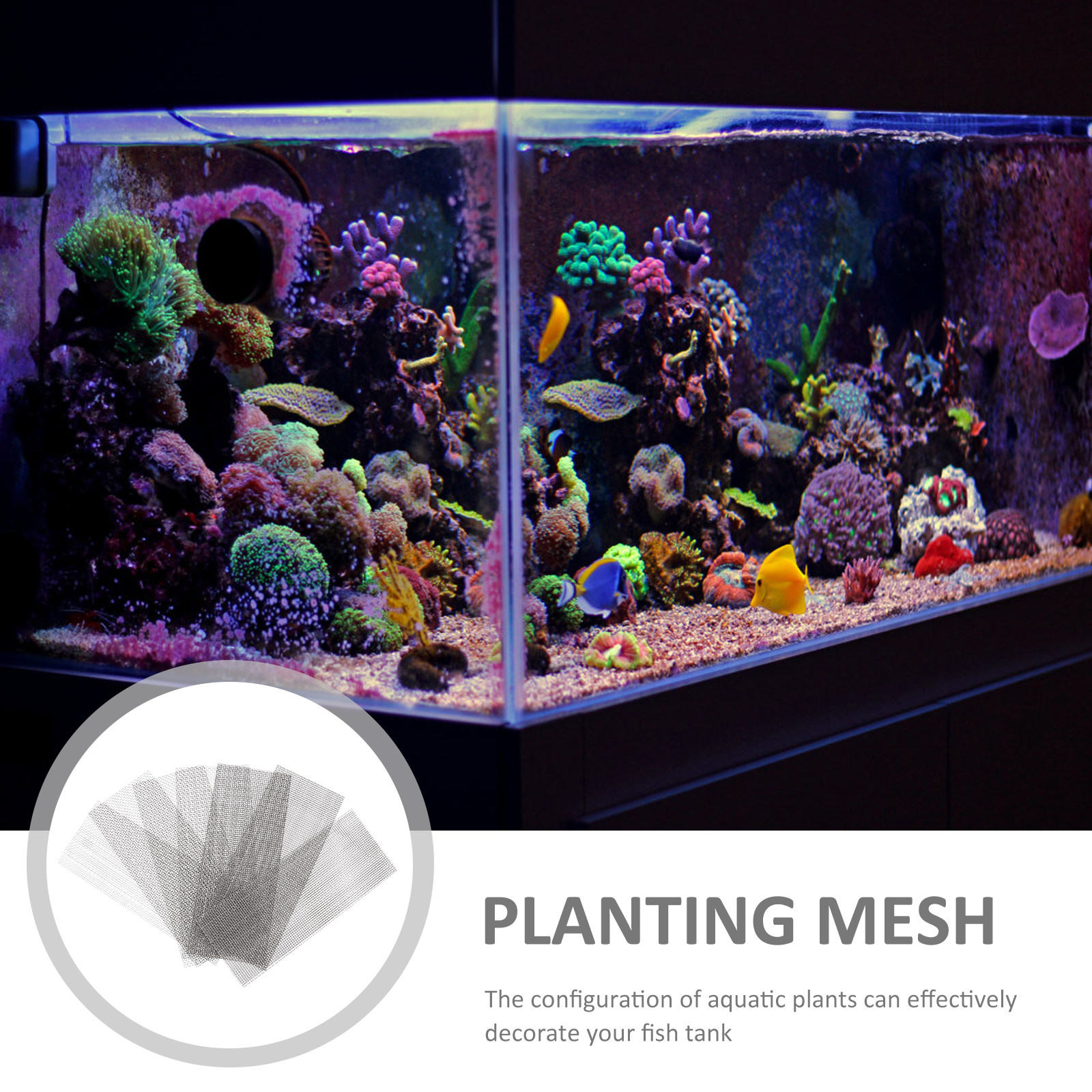 10Pcs Fish Tank Plant Mesh Sta - Non Planted Aquarium Fish incelemesi ve fiyatı